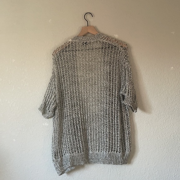 Urban Outfitters Grey Open Knit Slub Cardigan - Picture 2 of 10